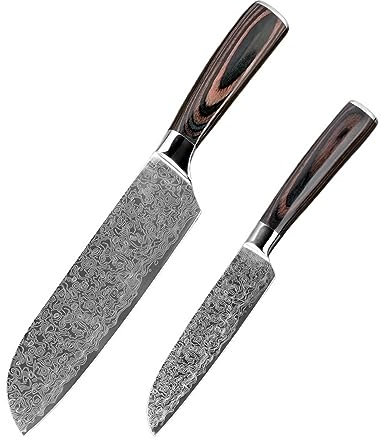 FBITE Cuchillo de cocina 7cr17 de acero inoxidable de grado alimenticio, rebanador afilado for Chef, cuchillos de carnicero Santoku, cuchillos for pelar, corte de Sushi