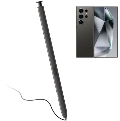 HQB-STAR Stylus Pen, Replacement for Samsung Galaxy S24 Ultra, Bluetooth, Titanium Black, Touch-screen-device-styluses