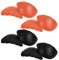 Lot de 4 paires de coussinets de semelles intérieures pour femme, réducteur de taille de chaussures, rembourrage d'orteils, coussinets ronds (orange, noir)