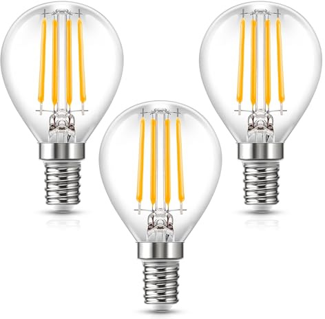 E14 LED Light Bulb, 4W Small Edison Screw Filament Bulbs Warm White, 3Pack