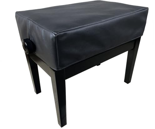 Cutfouwe Vertikales Klavier Abdeckung,Volle Leder Klavierabdeckung,Klavier Abdeckung Staubschutz,Single Piano Stool Cover