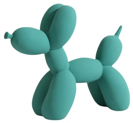 YOYUMI Skulptur Ballon Hund Ornamente Wohnzimmer Schlafzimmer Weinschrank Dekoration Kunstharz Kunsthandwerk Weiche Dekoration Kunst Dunkelgrün