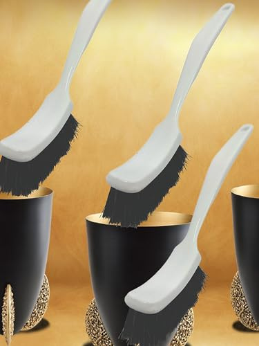 3 x MAAJ Set SPÜLBÜRSTEN SCHMAL FÜR Flaschen KANNEN GLÄSER weiches ROSSHAAR extra voll bestückt - Made IN Germany