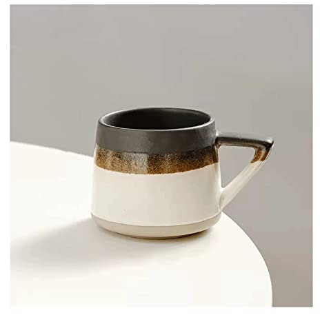 SDA287MZ Tasses à café Tasse À Café Vintage Tasse À Eau Créative De Grande Capacité Tasse À Café en Céramique De Bureau Tazas Desayuno(Blanc,Petit)
