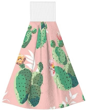 tropical cactus Coral Velvet Hand Wipes â€“ Hanging Cleaning Cloths for Kitchen, Bathroom, Car, Camping â€“ Absorbent Dish Cloths