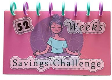 MOIDHSAG 52-Wochen Spar Challenge Notizbuch Geldspar Challenge Buch Mit Umschlägen Tagebuch Für Die Finanzplanung