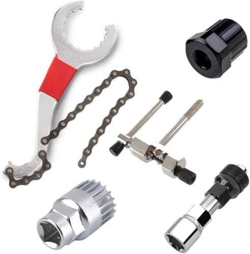 Lostwry Kit Attrezzi Bici per la Riparazione, 5 Pezzi della Pedivella della Bici Estrattore della Strumenti per la Rimozione del Movimento Centrale Strumento per la Riparazione Bicicletta