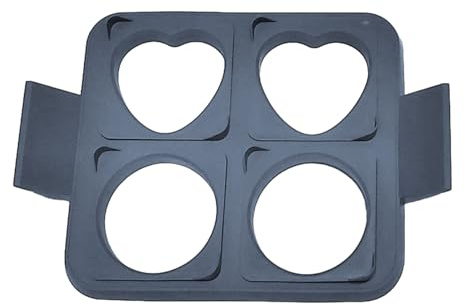 Round Square Heart Fried Egg Cooker Rings Gridles Egg Rings Tray Non Stick Food Grade Silicone Egg Moulds Removable Rings