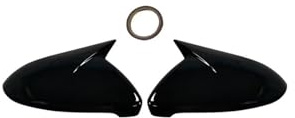 Seite Spiegel Kappen Für Golf 7 MK7 MK7.5 Für GTI Für R Für GTE Für GTD 2014-2019 Auto-Rückspiegelabdeckung Rückspiegelkappe(Bright Black)