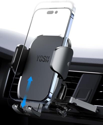 YOSH CD Phone Holder for Cars, Upgraded Intelligent Memory CD Slot Car Phone Holder, 360° Adjustable Mount Cradle, Super Stable for iPhone Samsung Pixel