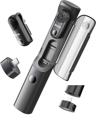 BOYA Magic-05 USB-C Lavaliermikrofon Trådlös för iPhone 15/16 Android, 30H, Mini Mikrofon Mobiltelefon för Intervju Vlogg TikTok YouTube Livestreaming