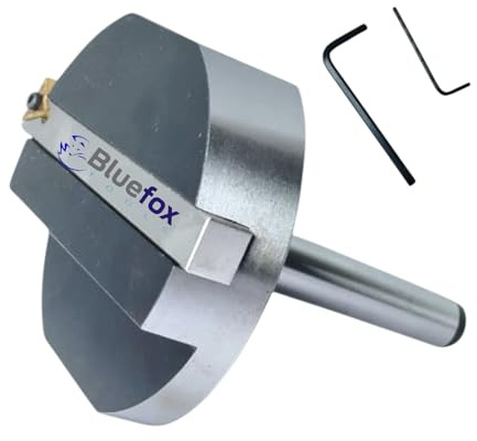 4-Inch Fly Cutter with Indexable TNMG Insert – MT2 Shank, Precision Surface Milling & Facing Tool for Milling Machines, Durable Metal & Wood Machining