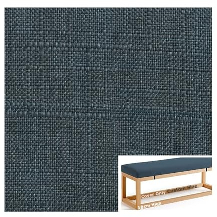 Miecoae Überzug Für Gartenpolster Maßgeschneidert Bankkissenhülle Für Innen Außenbereich Fensterbank Sitzbank Gartenstuhl Sofa Sitzkissen Bank Bezug Ersatzbezug Leinen 10cm Höhe(190x35 cm)