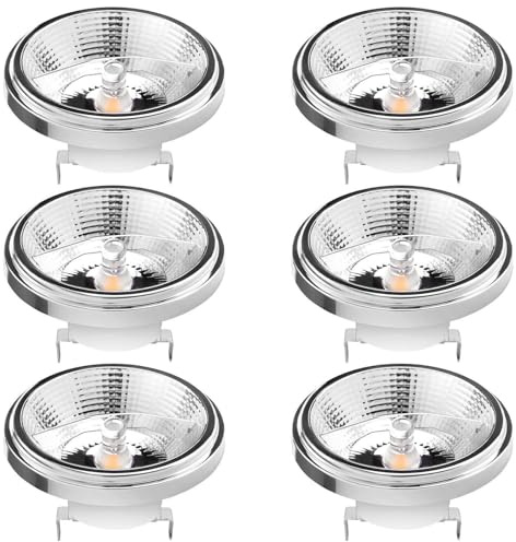 MLHDZ Lampadine AR111 G53 da 12W COB - Confezione da1200 Lumen - Faretto a Bassa Tensione 12V - Non Dimmerabile(Natural Daylight 4000k)