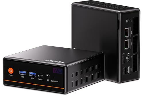 PELADN Gaming Mini PC mit AMD Ryzen 5 5600H, 16GB RAM, 512GB SSD, kompakter Micro PC mit 4K Triple Display, Dual 2.5G LAN, WiFi 6, BT 5.2 und HDMI/DP/Type-C für Büro und Multimedia