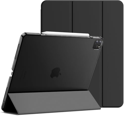 JETech Fodral för iPad Pro 12.9-Tums (Modell 2020/2018, 4:e/3:e Generationen), Kompatibelt med Pencil, Automatisk Väckning/Sömn (Svart)