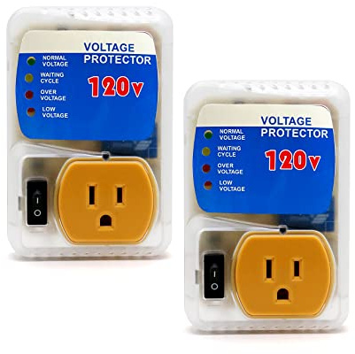[ETL Listed] BSEED Surge Protector, Surge Protector Outlet for Home Appliances, Power Surge Protector Suit for Refrigerator, TV, Computer and Freezer, Adjustable Voltage Regulator, 120V,1800W, 2 Pack