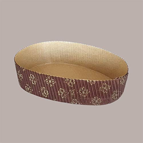 Lucgel Stampo Forma Cottura a Forma di piccolo Uovo Pasquale da 100 gr in Carta Forno 126x88H30mm - 20 pezzi -