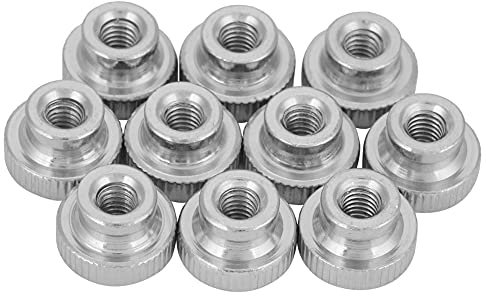 GB806 Dado zigrinato alto tipo Dado zigrinato in acciaio al carbonio Maniglia zigrinata M3 M4 M5 M6 M8 M10(M3（10pcs）)