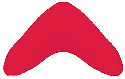 Dukal | Bezug für Bumerangkissen/Lesekissen | aus hochwertigem DOPPEL-Jersey | 100% Baumwolle | Farbe: rot