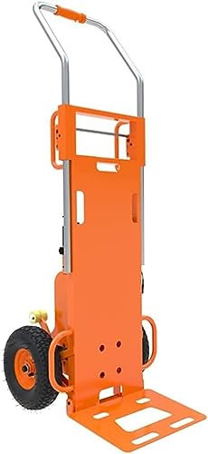 Carrello per Salire Le Scale, Carrello Elettrico A Mano Batteria al Litio 48V12AH Carrello per Salire Le Scale, Ruote con Controllo della velocità Continuo Carrello Piatto per Cari