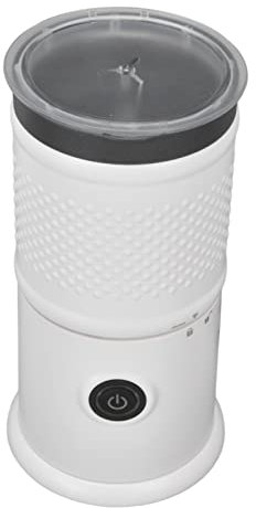 Fockety Espumador de Leche Automático, Burbujeador de Leche Eléctrico 220-240 V Enchufe UE Mayor Capacidad para Leche para el Hogar (Blanco)