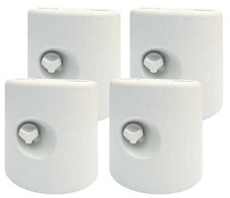 Outsunny 4er-Set Wasser- oder sandgefüllte Pop-up-Laubenfüße Bodenfüße für Pavillon aus HDPE mit Sicherheitsschrauben, weiß