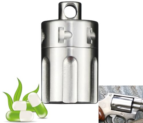 Pillendose Schlüsselanhänger Wasserdicht Titan Mini Pillendose Anhänger, Outdoor kleinteile aufbewahrungsbox pillenbox, Tablettendose für unterwegs