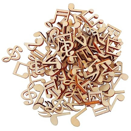 PHENOFICE 200 Stück Holzspäne in Notenform Handgefertigt Für Musikfestivals Hochzeiten Diy-dekoration Und Langlebig