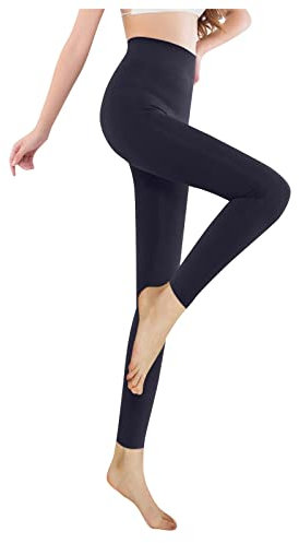 Leggings Damen Winter Warme, Strumpfhosen Damen Winter Ohne Fuß, High Waist Abnehmen Winterstrumpfhose Damen Gefüttert Stützstrumpfhose Moderne Classic Sport Leggings Damen Booty Scrunch