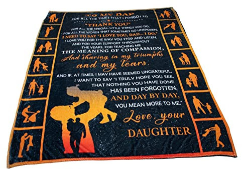 MAGICLULU Vatertagsgeschenk Für Papa Doppelseitige Flanelldecke Gemütliche Ultraweiche Überwurfdecken Für Papa