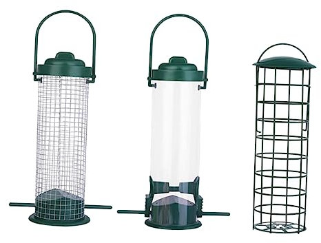 Happyyami 3stücke Teiliges Vogelfutterspender Draußen Hängend Für Kleine Vögel Wie Kanarienvögel Und Papageien Wetterfest Für Balkon Und Garten