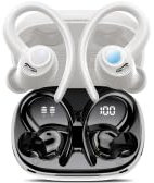 Auriculares Bluetooth deportivos, auriculares in-ear inalámbricos Bluetooth 5.3 con micrófono HD, sonido excepcional, tiempo de reproducción de 48 horas, pantalla LED dual, ajuste cómodo, IP7