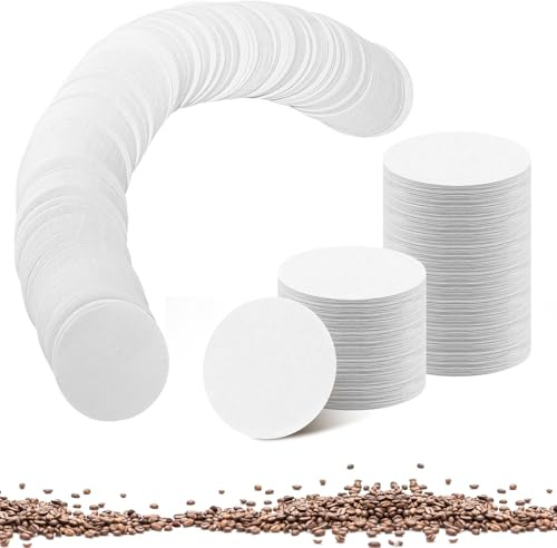 400 Stück Rund Kaffee Filterpapier, 63.5mm Kaffeefilterpapier Weiß Kaffeefilter Papier Kaffee Extraktionsfilter Kompatibel mit AeroPress