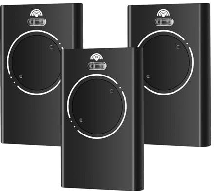 3 pièces télécommande portail, 2 canaux universelle, télécommande portail XT2 433 SLH LR 433,92 MHz, télécommande pour 433, noir