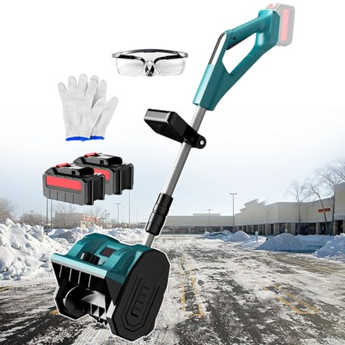 Pala Quitanieves Eléctrica Doméstica - Quitanieves De Mano, Quitanieves con Pértiga Telescópica + Interruptor Doble, 2200 RPM, Ancho De Limpieza De hasta 30 cm 4500mAh-2batteries
