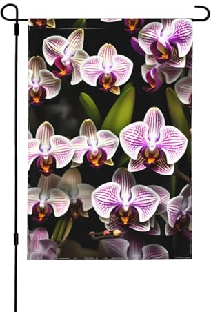 Bandiere stagionali da giardino orchidee per esterni, bandiere bifacciali durevoli per cantiere della decorazione delle vacanze