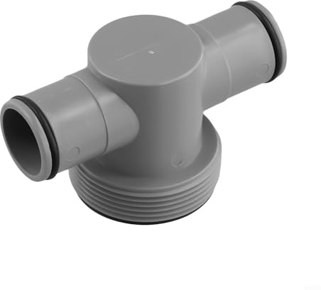 Connettore a T per tubi per piscine progettato per adattarsi a Intex e per le marche Coleman, supporta tubi di diametro multipli per configurazioni di pompe con filtro a sabbia