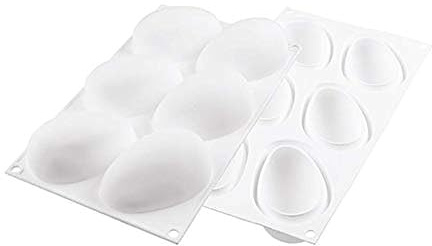 Silikomart Mango 130 Silicone Mold with 6 Cavities, Each 3.66 Inch x 2.24 Inch x 1.65 Inch High