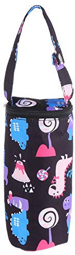 NUOBESTY Insulated Baby Bottle Bag Portable Breastmilk Storage Tote Portable Feeding Bottle Pouch Travel Carrier for Car Stroller Cart Dark