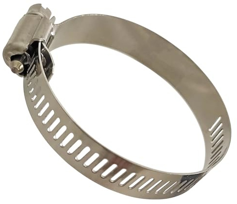 4 Pcs Hose Clamp in 304 Stainless Steel Clip for Soft Pipe with Outer Diameter Range 33-57mm, Clip Width 12mm, Sturdy and Rust Resistant Duct Clamp
