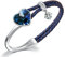 SUE'S SECRET Blue Heart Crystal Bracelet Striped Leather Bangle Unique Gift Box for Her Ladies Anniversary Wedding Women Birthday Friendship