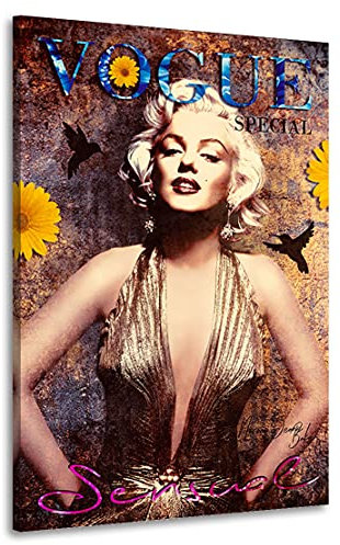 Kunstgestalten24 | Marilyn Monroe Sensual Pop Art Bild | Leinwand Bild | Wohnzimmer bilder | Wandbilder | Wanddeko | XXL Bilder auf Leinwand | Moderne Bilder | Hochwertige Kunstdrucke
