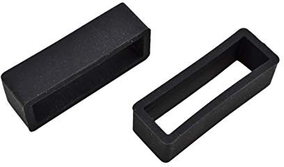 2 x cinturino in gomma nera per orologio in silicone di ricambio per sport titolari di fermo ad anello intelligente | 12 mm | confezione da 2, 12mm