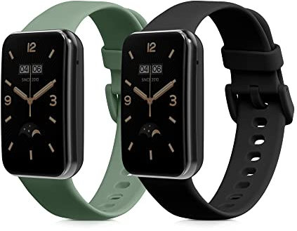 kwmobile Bracelet compatible avec Xiaomi Mi Band 7 Pro bracelet - 2x bracelet de rechange en silicone pour fitness tracker