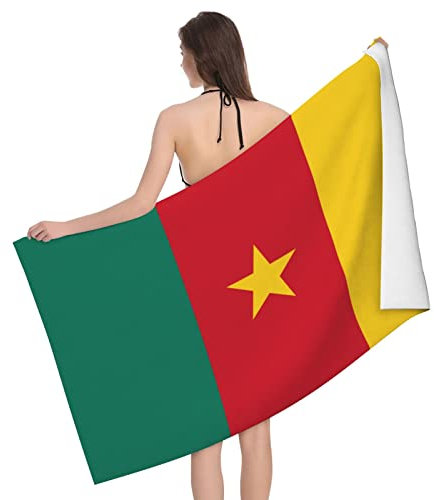 321 Saunatuch 80X130cm Flagge Von Kamerun Tuch Bade Schnelltrocknend Strandtuch One Size Handtuch Für Wandern, Sport, Yoga
