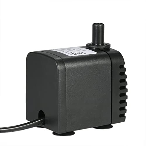 Pompa acqua sommergibile 600L / H 8W Pompa acqua con 2 ugelli, AC220-240V Mini pompa ad acqua ultra silenziosa, per fontane da tavolo da acquario, giardini d'acqua di stagno e sistemi idroponici