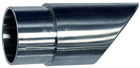 Blech + Profil Edelstahl V2A Abschlussstück abgeschrägt Steckfitting für Rohr 42,4x2mm geschliffen Geländer Handlauf