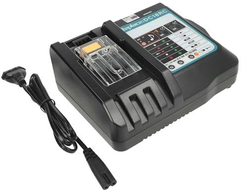 vhbw caricabatterie compatibile con Makita BHP451Z, BHP452, BHP452HW, BHP452RFE, BHP452SHE, BHP452Z, BHP453, BHP453RHE batterie Li-Ion di attrezzi