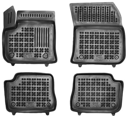 AZUGA 3D Gummi Fußmatten für Opel Corsa-e 2020-/Peugeot e-208/Opel Mokka-e | rutschfest, wasserdicht, passgenau, TPE Gummimatten, hoher Rand Automatten, AZ10300469
